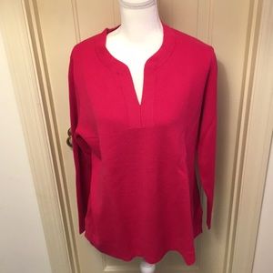 Lands’s End Spilt Neck Double Face Tunic NWT